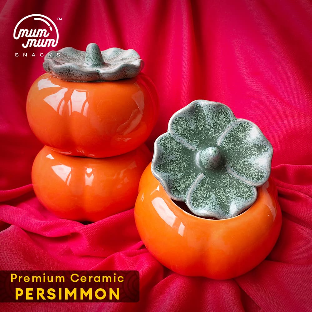 [CNY Special] Premium Ceramic Persimmon Jar / 柿柿如意 — photo 1